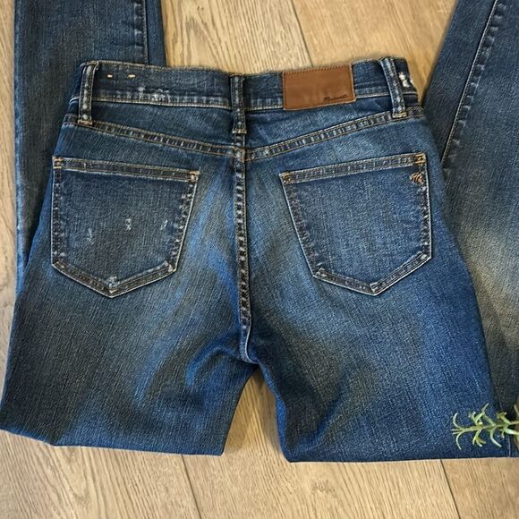 MADEWELL THE SKINNY SKINNY HAND DISTRESSED JEANS SIZE 26 EEEUC - Picture 7 of 7